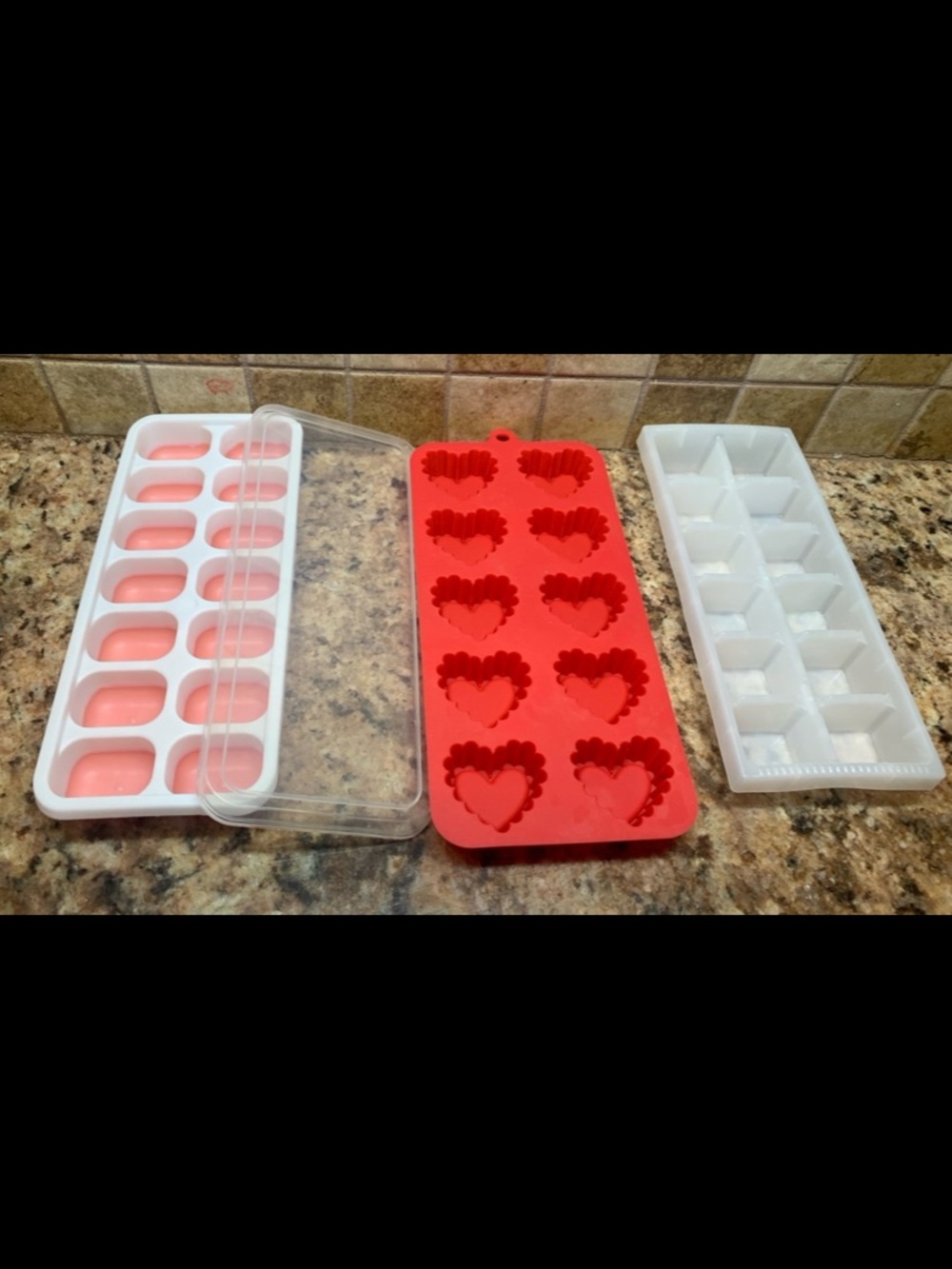 Assorted Plastic and Silicone Trays./ Molds. Utilized for Baking, Make Ice, Choc